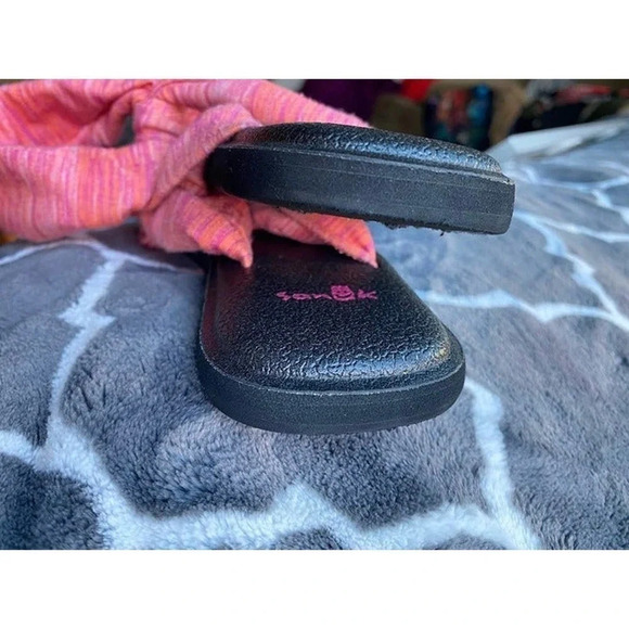 Sanuk Women's US 6 Sandals Pink  Comfy Summer Casual Memory Foam Preowned - Picture 4 of 4